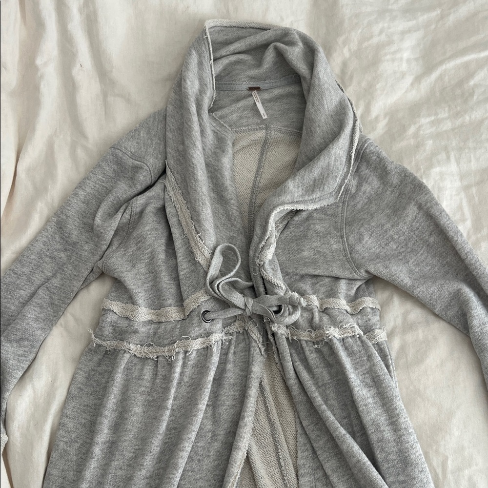 Free People Cozy Gray Knit Sweater - Picture 4 of 8